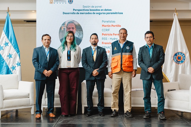 Shubharoop Ghosh (ImageCat), Patricia Fernández (RSS-Hydro), Martin Portillo (CCRIF), Francisco Argenal (CENAOS), and Luis Da Costa (The Center for Studies and Development of the Sula Valley)